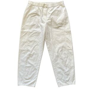 Eileen Fisher Women’s Cream White Cargo Ankle Pants Size Medium